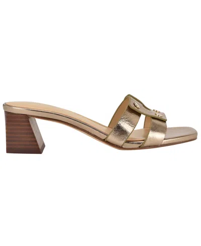 Calvin Klein Women's Andrae Slip-on Block Heel Sandals In Brown