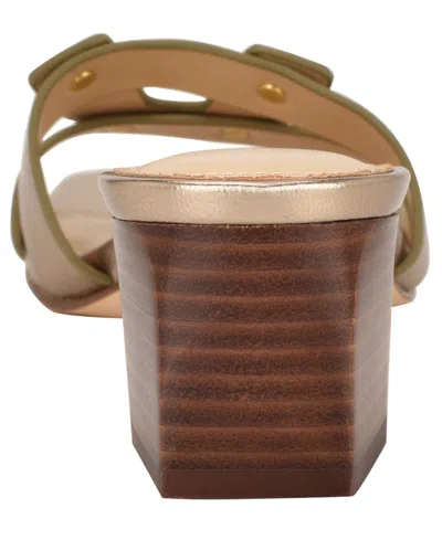 Calvin Klein Women's Andrae Slip-on Block Heel Sandals In Brown