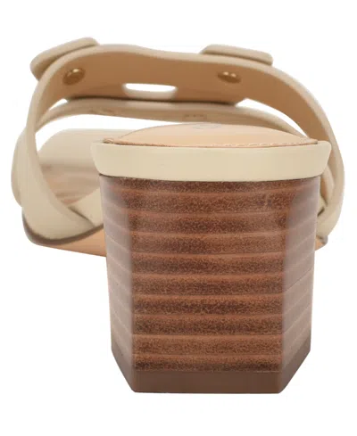 Calvin Klein Women's Andrae Slip-on Block Heel Sandals In White