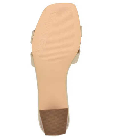 Calvin Klein Women's Andrae Slip-on Block Heel Sandals In White