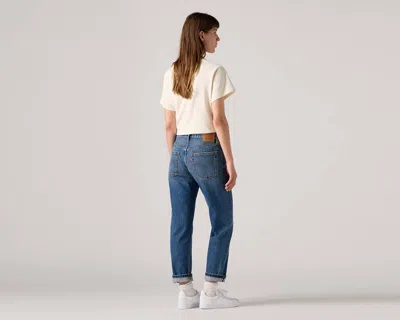 Levi's 501 Original Cropped Selvedge Women's Jeans 33x26 In Blue | ModeSens