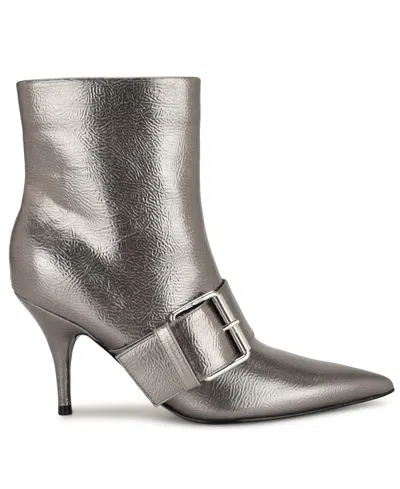 Nine West Colin Pointed Toe Bootie In Gray
