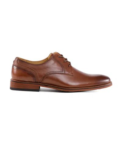 Tommy Hilfiger Men's Bramie Leather Casual Derby Shoe In Brown