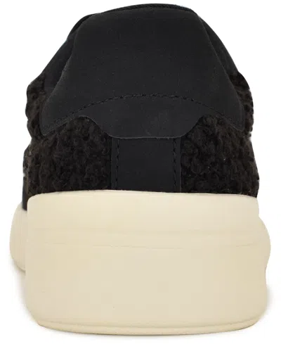 Nine West Linehan Round Toe Lace-up Sneakers In Black