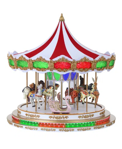 Mr. Christmas Deluxe Holiday Light Show Carousel In Multi