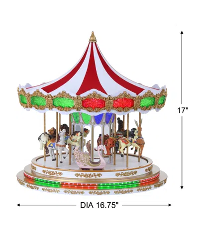 Mr. Christmas Deluxe Holiday Light Show Carousel In Multi