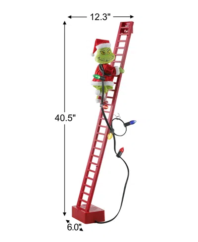 Mr. Christmas Super Climbing Grinch With Ladder In Multi