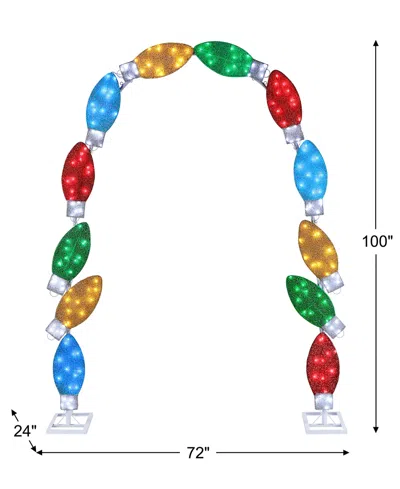 Mr. Christmas C9 Bulb Illuminated Tinsel Arch In Multi