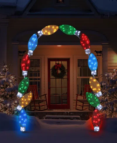 Mr. Christmas C9 Bulb Illuminated Tinsel Arch In Multi