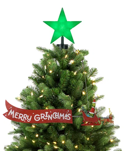 Mr. Christmas Animated Sleigh Tree Topper Banner With Merry Grinchmas In Multi