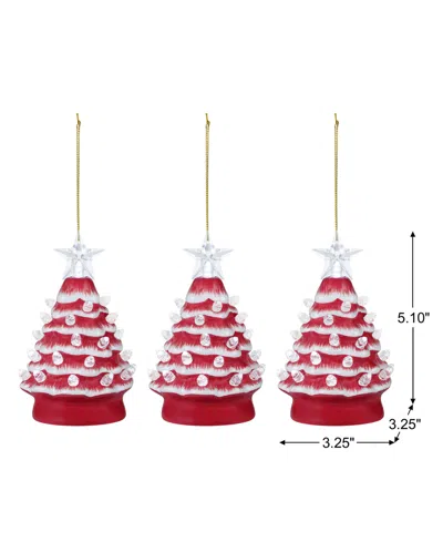 Mr. Christmas Nostalgic Tree Ornaments With Lights, Set Of 3 In Multi