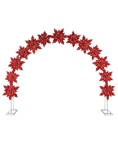 Mr. Christmas Poinsettia Illuminated Arch In Red