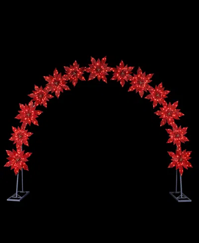 Mr. Christmas Poinsettia Illuminated Arch In Red