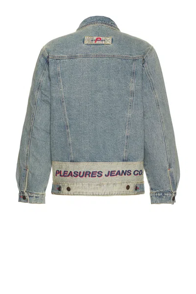 Pleasures Park Insulated Denim Jacket In Blue