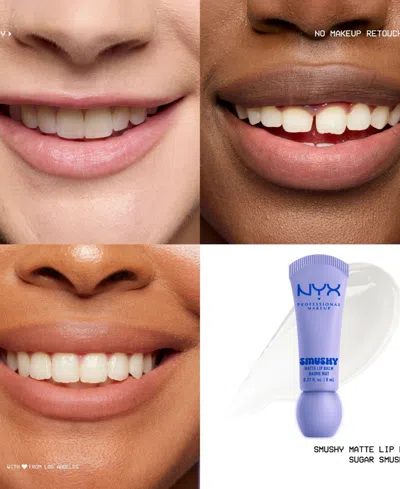 Nyx Professional Makeup Smushy, Matte Lip Balm, Soft Diffused Colour, Matte Finish - Sugar Smush In Purple
