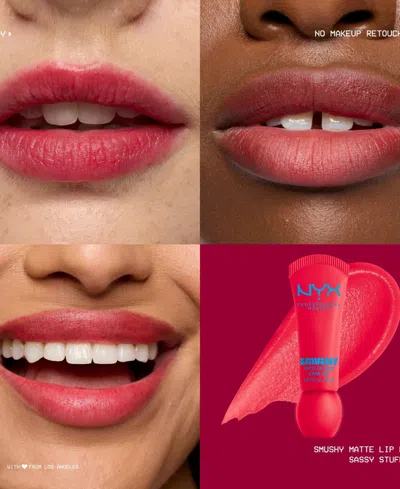 Nyx Professional Makeup Smushy Matte Lip Balm - Sassy Stuff-pink In Red