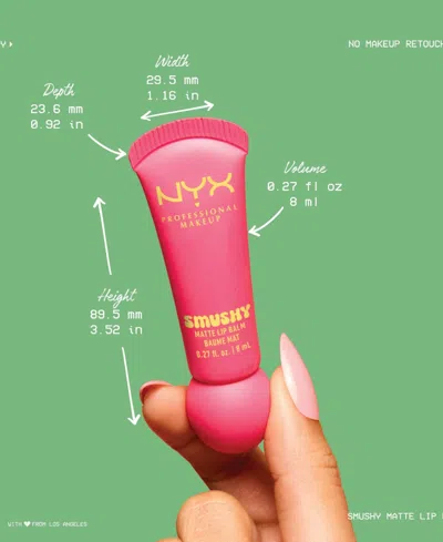 Nyx Professional Makeup Smushy, Matte Lip Balm, Soft Diffused Colour, Matte Finish - Sweet Smack In Multi