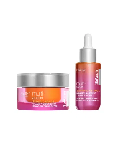 Strivectin Super-c Retinol Serum And Spf 30 Moisturizer Set In Transparent