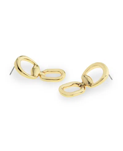 Steve Madden Gold Collegiate Link Drop Earrings In Gold