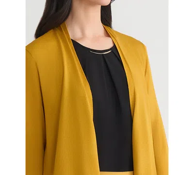 Kasper Women's Long Sleeve Cardigan Sweater, Regular & Petite In Yellow