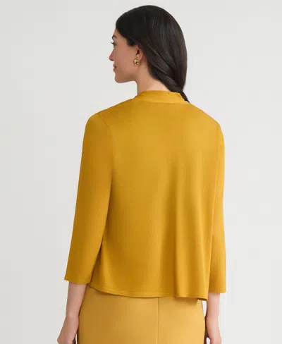 Kasper Women's Long Sleeve Cardigan Sweater, Regular & Petite In Yellow