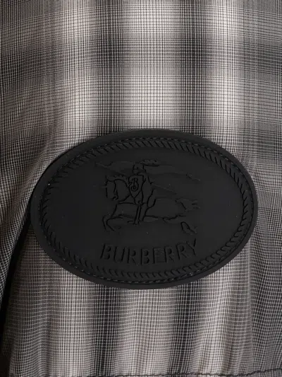 Burberry Hooded Down Jacket Quilted Design In Multi