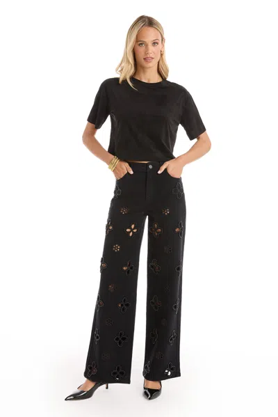 The Noli Shop Kaia Pearl High Rise Jean In Black