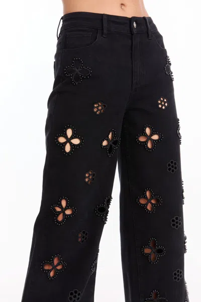 The Noli Shop Kaia Pearl High Rise Jean In Black