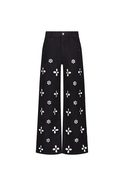 The Noli Shop Kaia Pearl High Rise Jean In Black