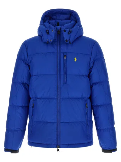 Polo Ralph Lauren Blue Polyester Down Jacket In Blue
