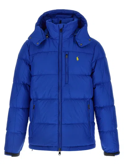 Polo Ralph Lauren Blue Polyester Down Jacket In Blue