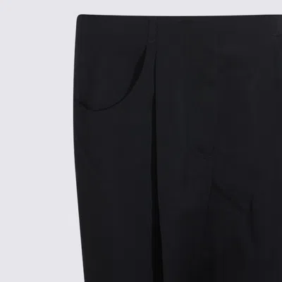 Fendi Black Wool Pants In Black