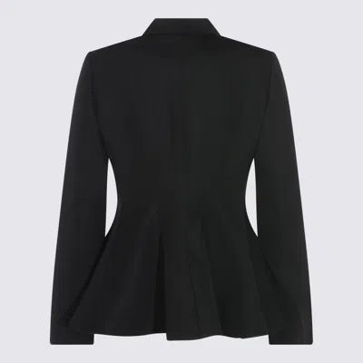 Fendi Fitted Peplum Jacket Tailored Design In Black