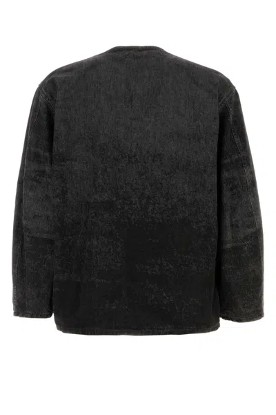 Diesel Men Back Denim Jacket In Black