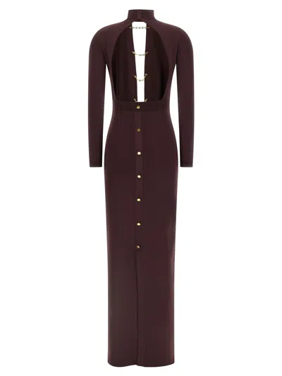 Elisabetta Franchi 'red Carpet' Dress In Brown