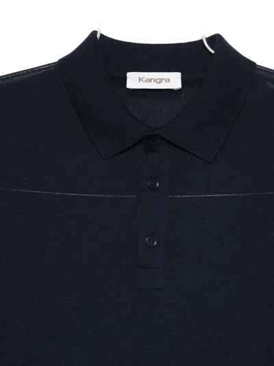 Kangra Cashmere Long-sleeve Polo Shirt In Blue