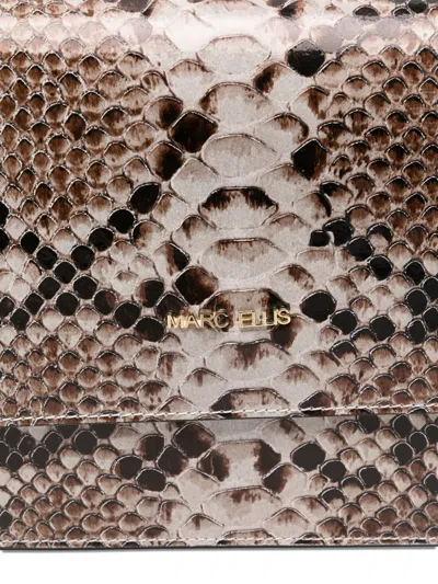 Marc Ellis Python Print Shoulder Bag In Animal Print