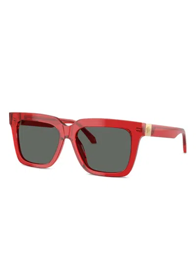 Versace Medusa Plaque Lunettes De Soleil In Red