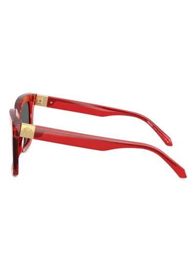 Versace Medusa Plaque Lunettes De Soleil In Red