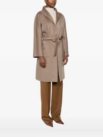 Max Mara Hazelnut Midi Cardigan Coat In Cashmere In Brown