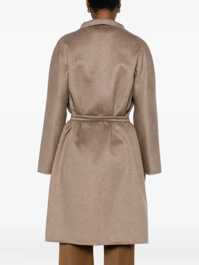 Max Mara Hazelnut Midi Cardigan Coat In Cashmere In Brown