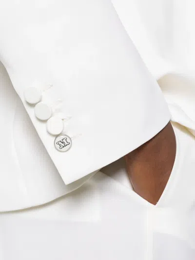 Max Mara Long-sleeved Suit Jacket In White