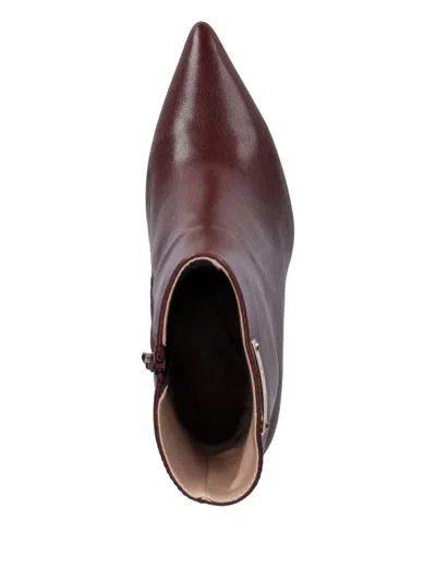 Twinset 100mm Pointed-toe Boots In Burgundy