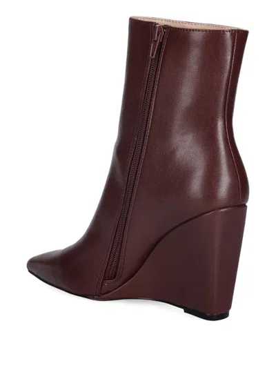 Twinset 100mm Pointed-toe Boots In Burgundy