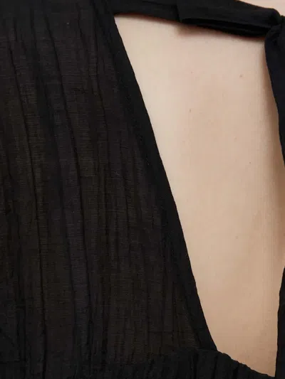 后系带纹理罩衫