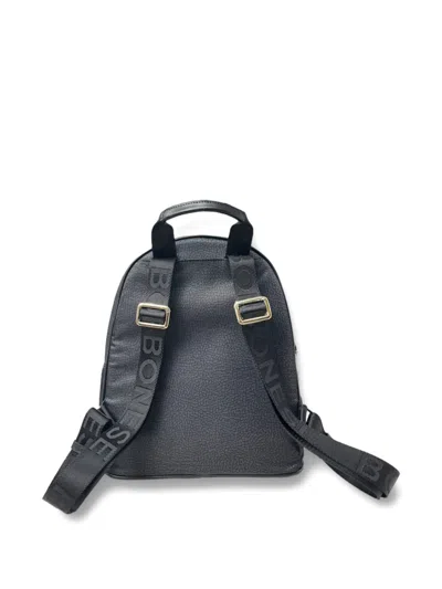 Borbonese Medium Zipped Backpack In Black