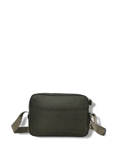 Borbonese Abstract-print Cross Body Bag In Green