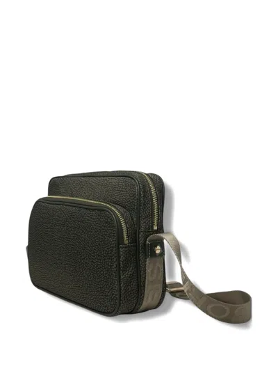 Borbonese Abstract-print Cross Body Bag In Green