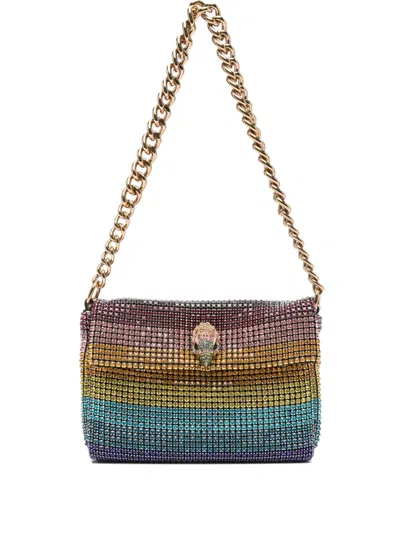 Kurt Geiger Rhinestone-embellished Chain Shoulder Bag In Pink