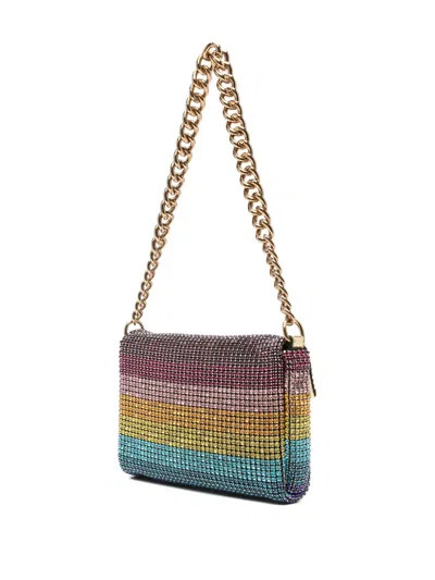 Kurt Geiger Rhinestone-embellished Chain Shoulder Bag In Pink